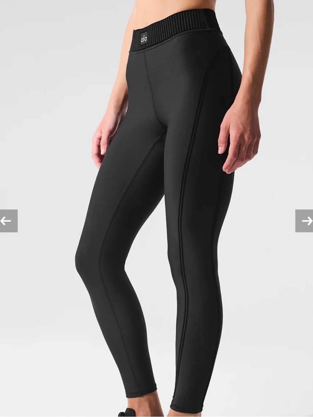 Alo Airlift Black Sports Bra and Leggings Set